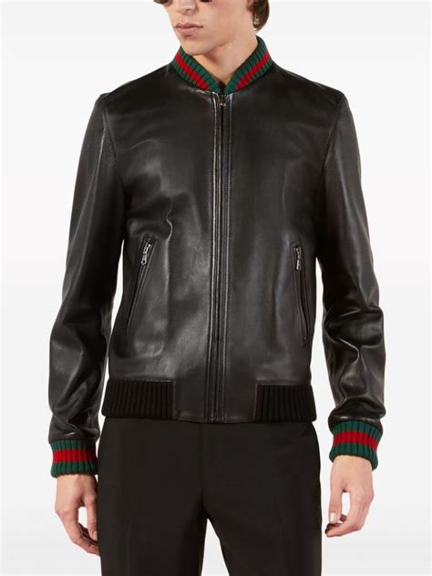 farfetch gucci leather jacket.